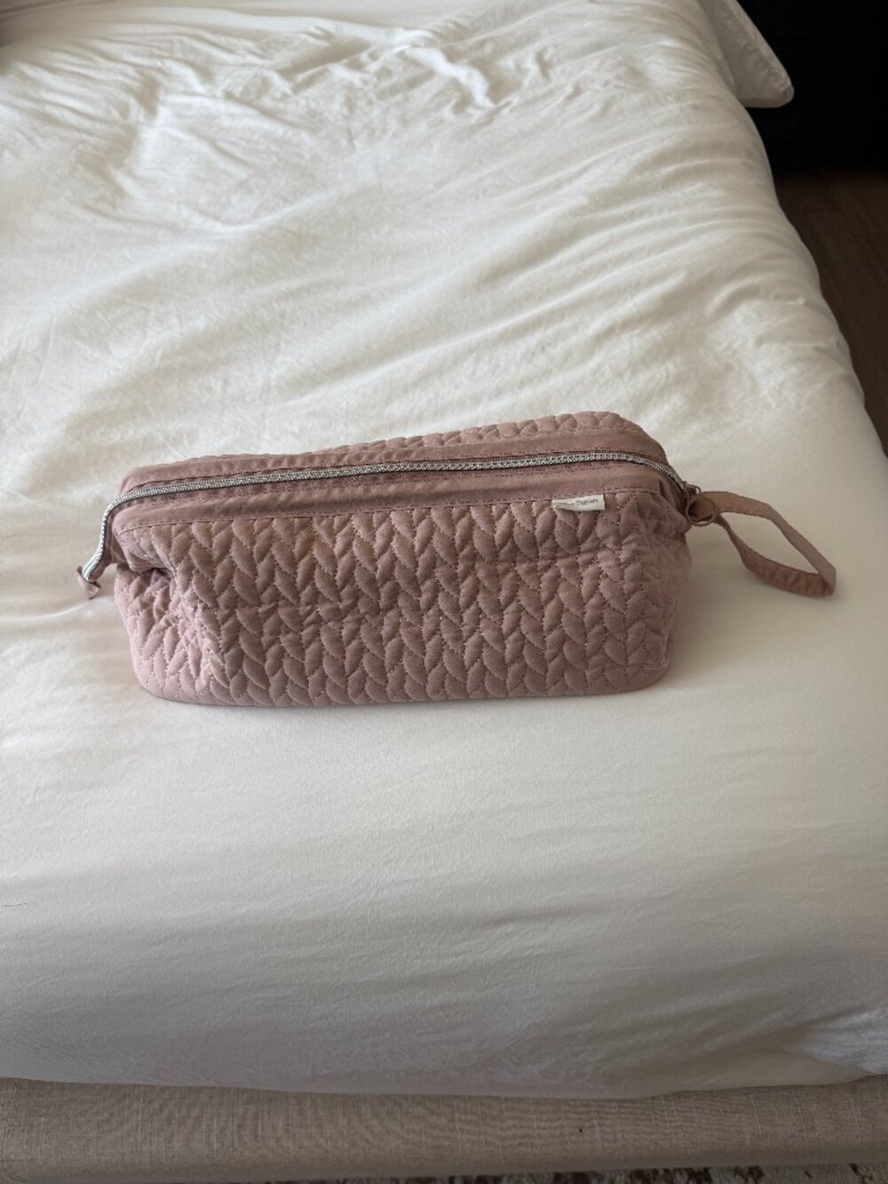 KarSyon Pink Quilted Travel Makeup Cosmetic Toiletry Bag